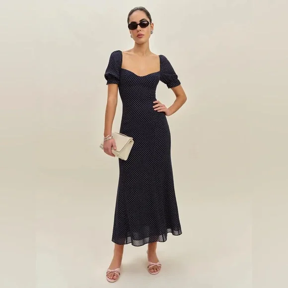 Reformation Gloria Dress In Button, brand new, never worn, no flaws. - Picture 5 of 15